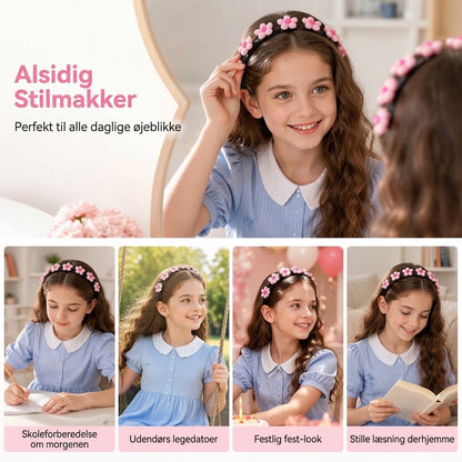 OmniLiving™ Tegneserie Hårbøjle med Flette-Clips til Piger | 13 Søde Designs