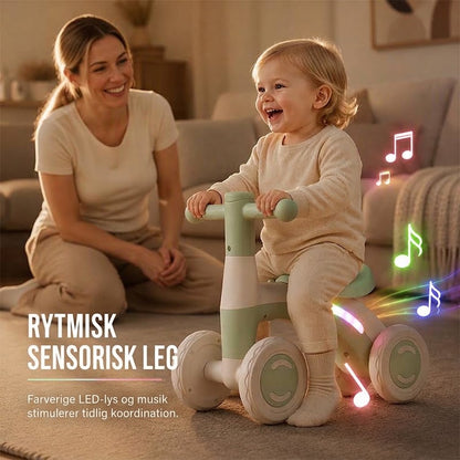 OmniLiving™ 4-Hjulet Balancecykel til Børn | Med Musik & LED-Lys