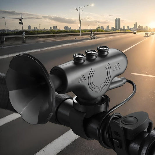 NovaPulse™ 120 dB Elektrisk Cykelhorn med USB | Vandtæt & Genopladelig Ringeklokke