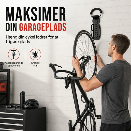 VaraLiving™ Universelt Vægophæng til Cykel – Pladsbesparende og Skånsom Vægcykelholder