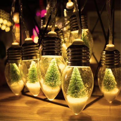 VaraLiving™ Jule LED Pære Lyskæde – Hyggelig Julebelysning til Juletræ, Vindue og Udendørs Have