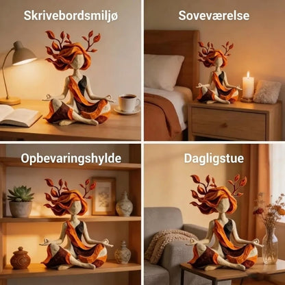 OmniLiving™ Fredfyldt Meditationsfigur | Zen Indretning & Roligt Sind til Hjemmet