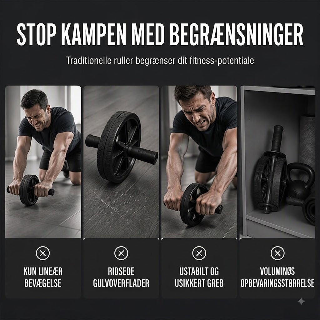 SilkEase™ Mavehjul med Knæpude | Effektiv Mave- & Kernetræning