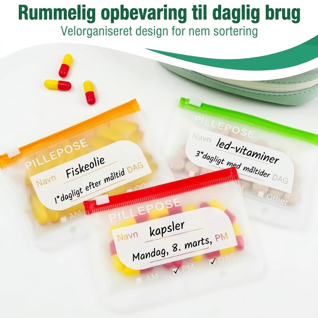 OmniLiving™ Vandtæt A8 Opbevaringslommer | 14 Store Lommer med Lynlås til Ringbind