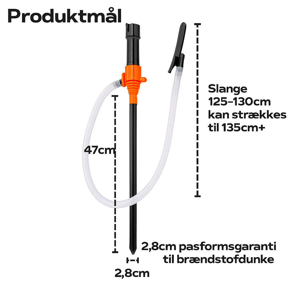 FlowReach™ Elektrisk Væske- & Oliepumpe | Universal Pumpe til Diesel, Olie & Vand