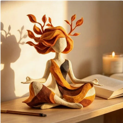 OmniLiving™ Fredfyldt Meditationsfigur | Zen Indretning & Roligt Sind til Hjemmet