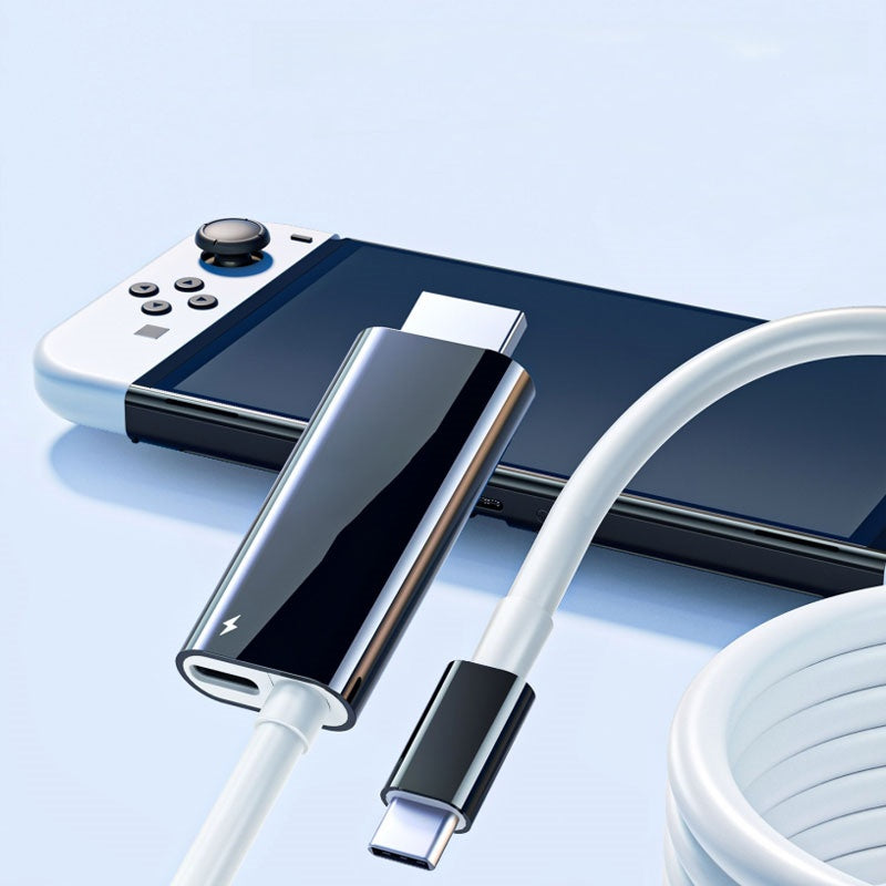 VoltLink™ USB-C til HDMI Adapterkabel med Opladning | Til Nintendo Switch, Mobil & Tablet