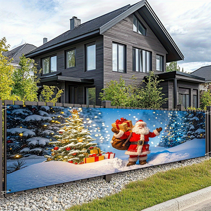 OmniLiving™ Stort Udendørs Julebanner "Glædelig Jul" | Vejrbestandig Havedekoration