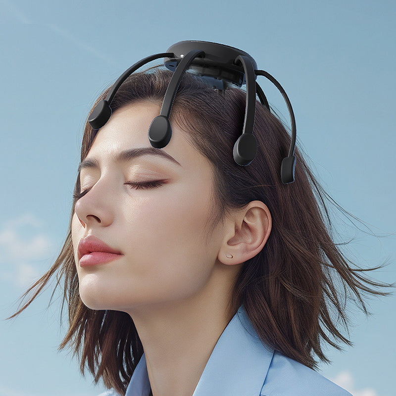 SilkEase™ Smart Blæksprutte Hovedmassager | 8 Massagehoveder & 4 Tilstande til Dyb Afslapning
