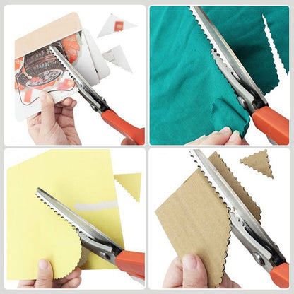 SilkEase™ Multifunktionel Zackensaks | Takket Stofsaks til Syning, Patchwork & Læder