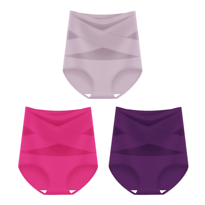 LuxeModa™ Plus Size Højtaljede Formende Trusser (3-pak) | Sømløs Maveformer