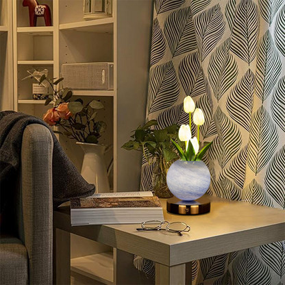 KiddieGlow™ Elegant Tulipan Buket Natlampe | Stemningsfuld LED Bordlampe til Soveværelse