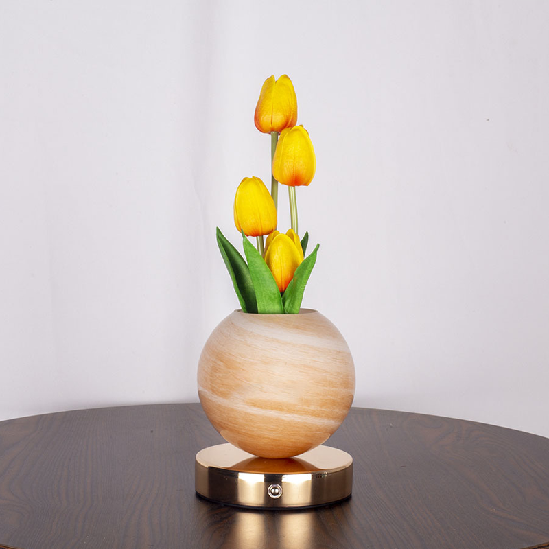 KiddieGlow™ Elegant Tulipan Buket Natlampe | Stemningsfuld LED Bordlampe til Soveværelse