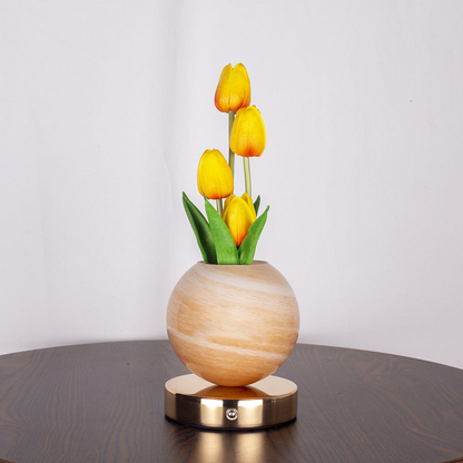 KiddieGlow™ Elegant Tulipan Buket Natlampe | Stemningsfuld LED Bordlampe til Soveværelse