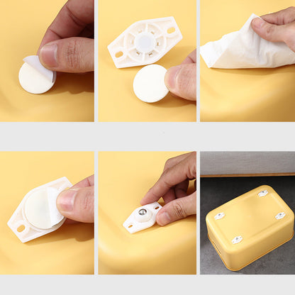 GlideEase™ 360° Drejelige Hjul med Tape | Nem Montering til Møbler & Opbevaring