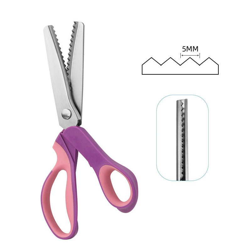 SilkEase™ Multifunktionel Zackensaks | Takket Stofsaks til Syning, Patchwork & Læder