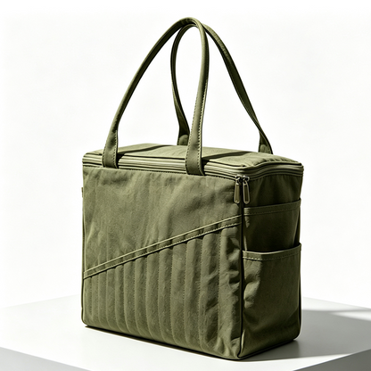 OmniLiving™ Canvas Garn Opbevaringstaske | Med Nålelomme & Garnhuller