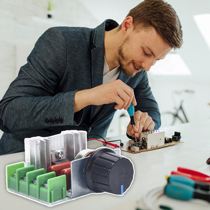 OmniLiving™ 2000W Spændingsregulator | Høj Effekt & Trinløs Drejeknap