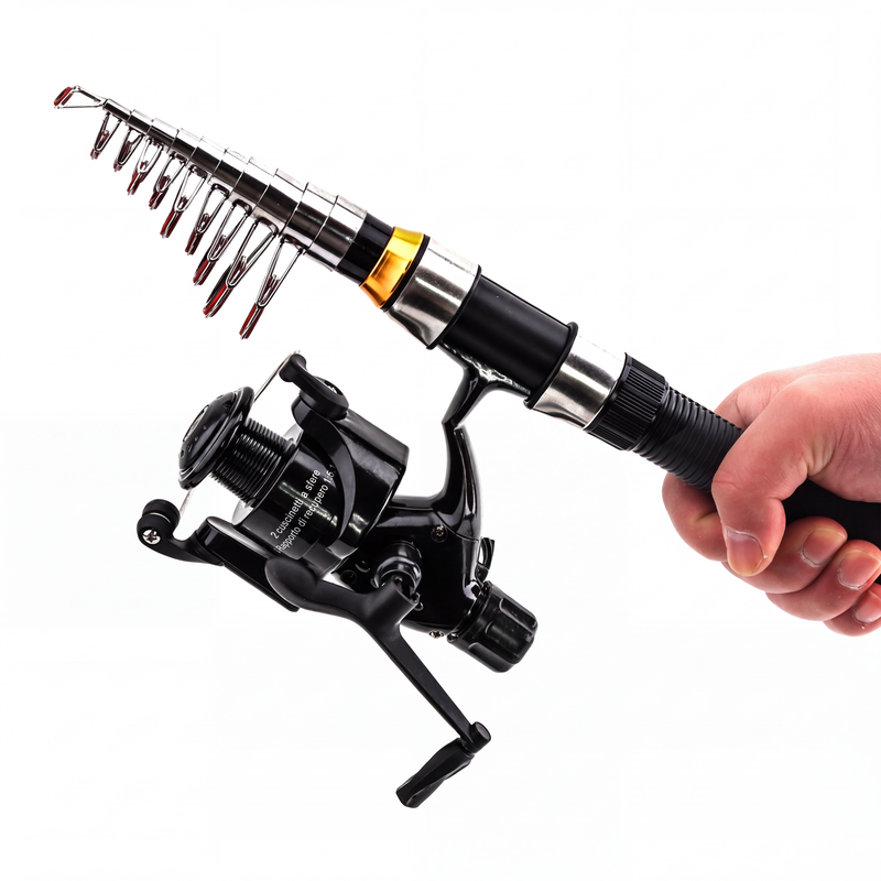 FISHING™ Komplet Fiskesæt med Teleskopstang & Bæretaske | Perfekt til Camping & Vandreture