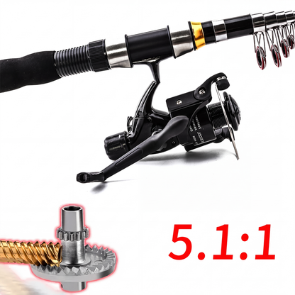 FISHING™ Komplet Fiskesæt med Teleskopstang & Bæretaske | Perfekt til Camping & Vandreture