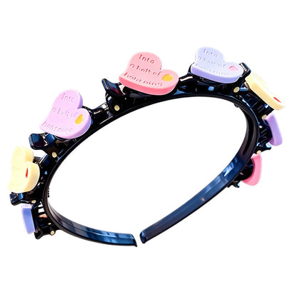 OmniLiving™ Tegneserie Hårbøjle med Flette-Clips til Piger | 13 Søde Designs