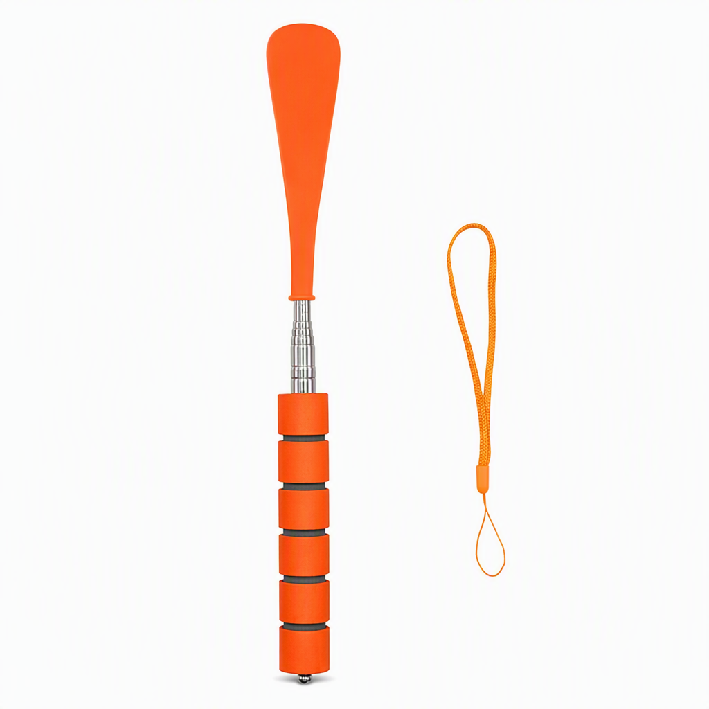 OmniLiving™ Teleskopisk Skohorn i Rustfrit Stål m. Langt Skaft | Ergonomisk Hjælp til Sko