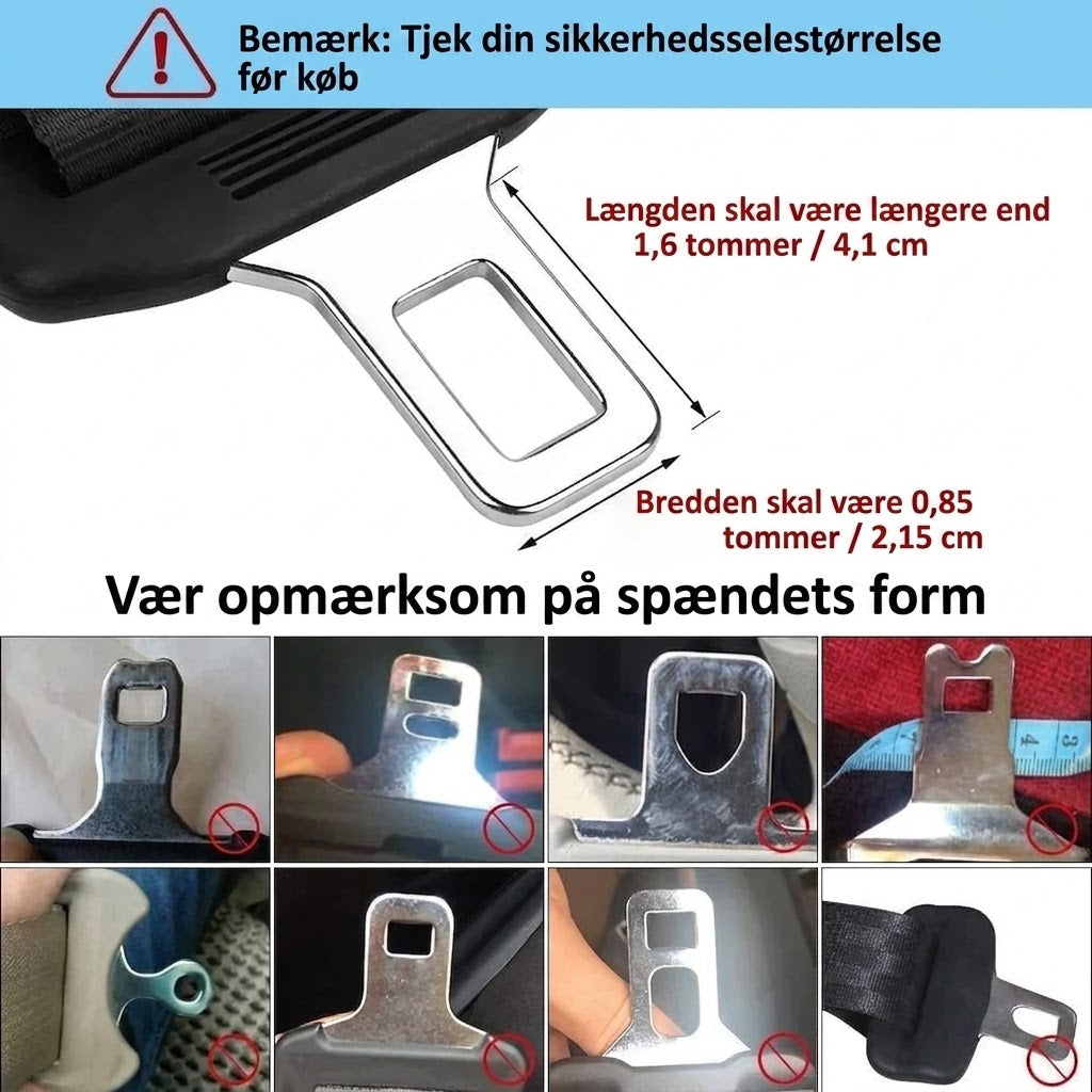 NovaPulse™ Universel Bælteforlænger til Bil | Premium Sikkerhedssele Clip