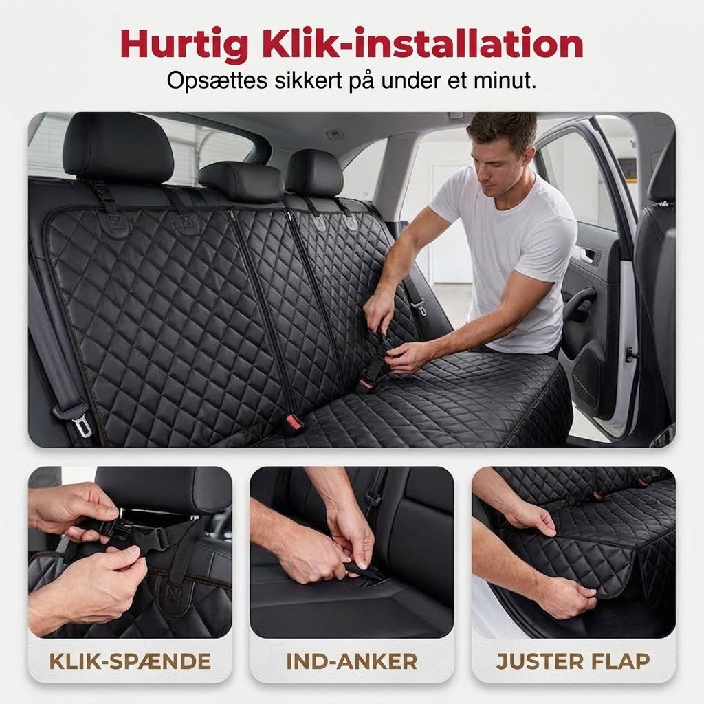 NovaPulse™ Sammenklappeligt Hundesæde til Bil | Vandtæt & Sikker Autostol til Hunde