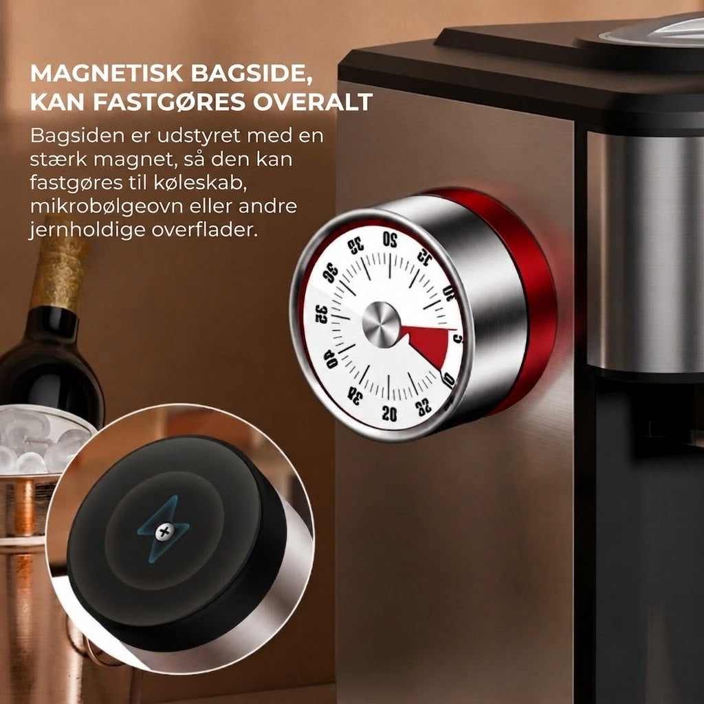 OmniLiving™ Magnetisk Mekanisk Minutur | Præcis Køkkentimer til Bagning & Tilberedning