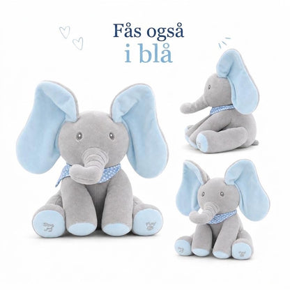 AuraCare™ Interaktiv Syngende Elefant | Titte-Bø Bamse med Bevægelige Ører til Babyer