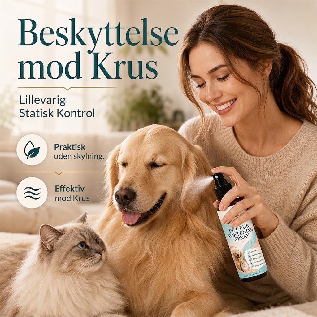 PureVal™ Mild Pels-Detangler & Antistatisk Spray | Skånsom Pelspleje til Hund & Kat