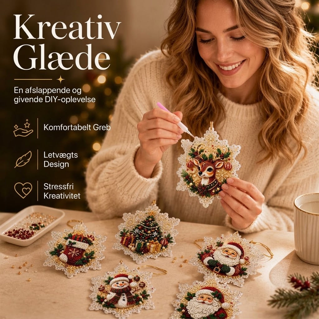 OmniLiving™ DIY Julepynt & Malersæt | Kreativt Ophæng til Juletræet