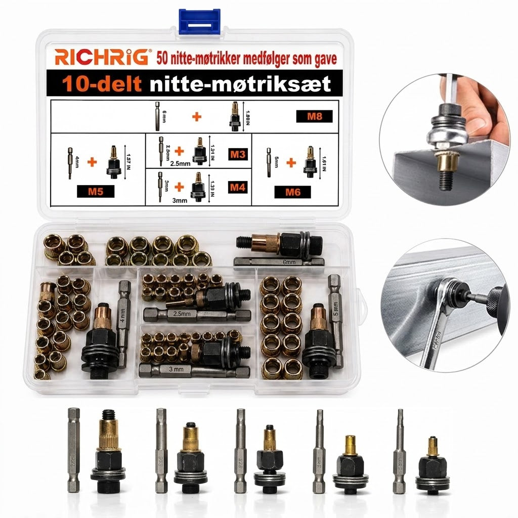 ProShield™ Universal Nittemøtrik Værktøjssæt