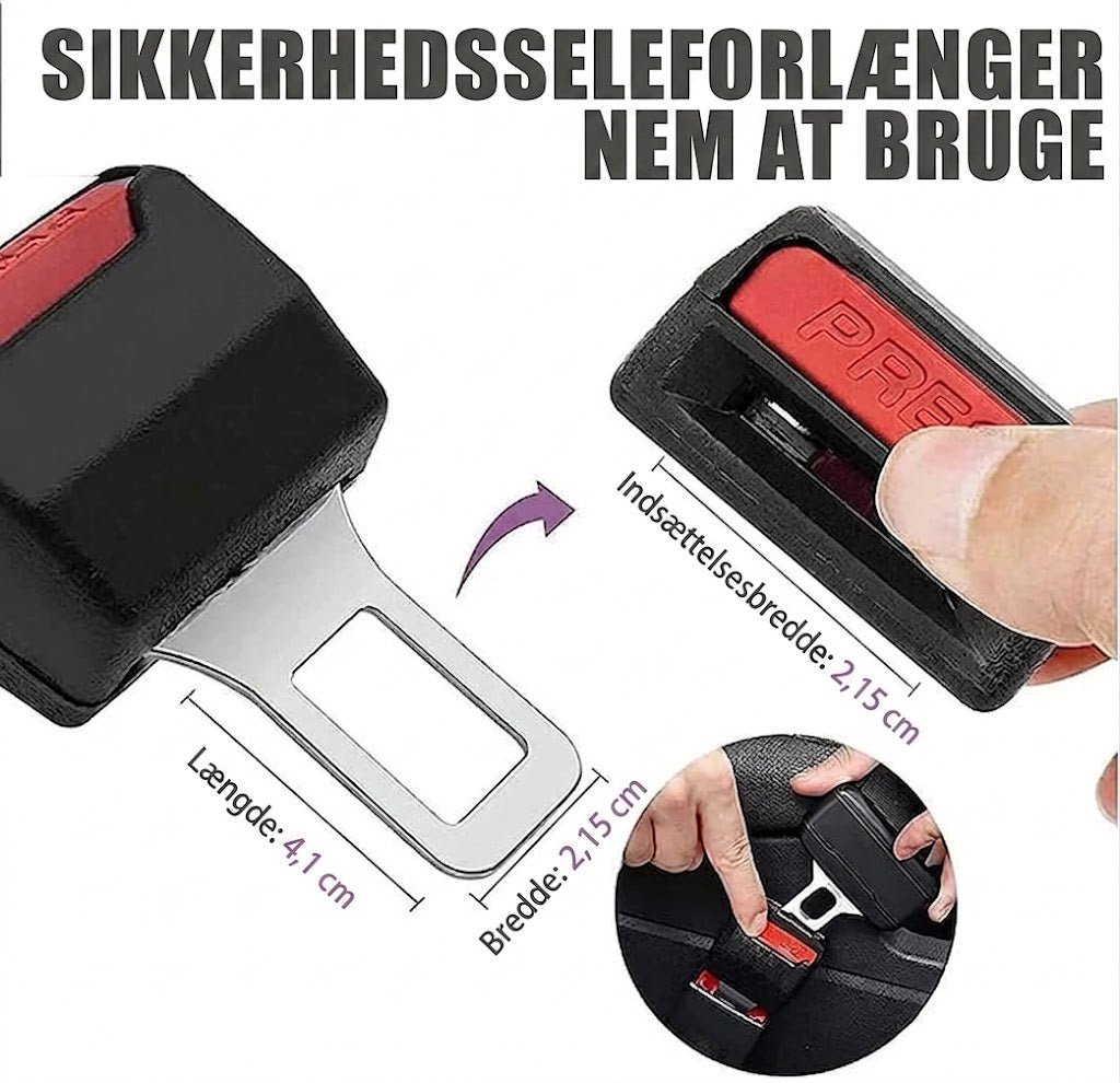 NovaPulse™ Universel Bælteforlænger til Bil | Premium Sikkerhedssele Clip